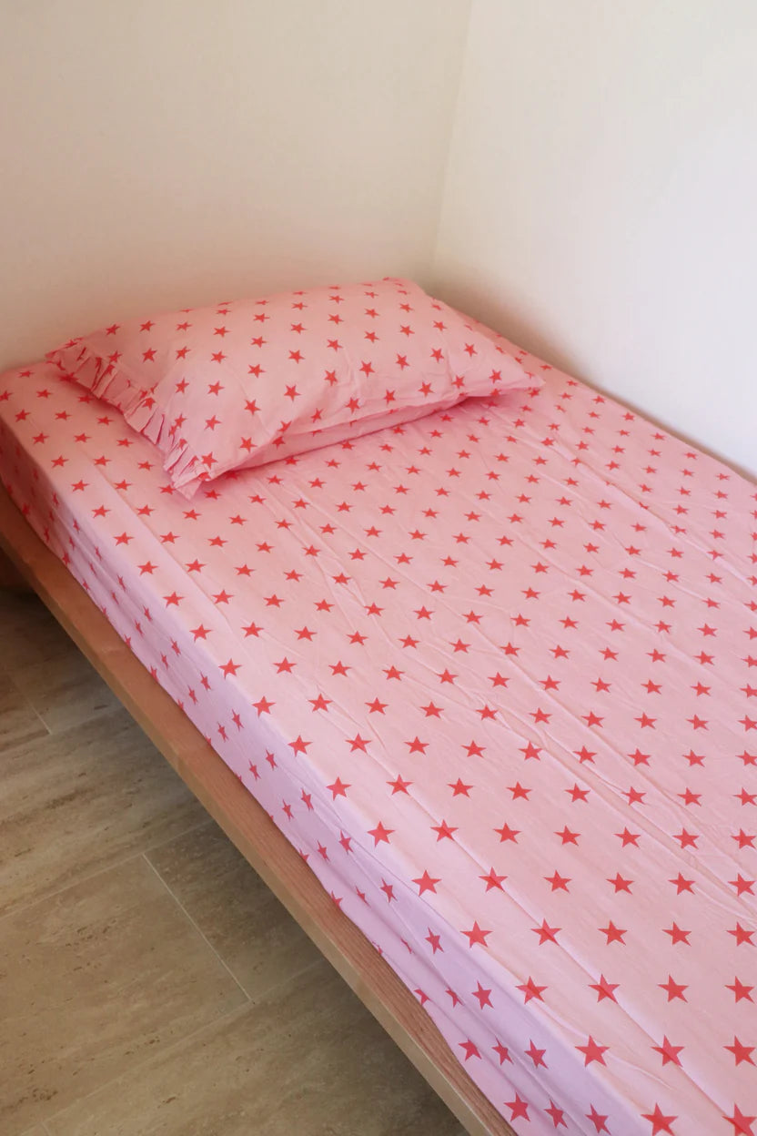strawberry star sheet set