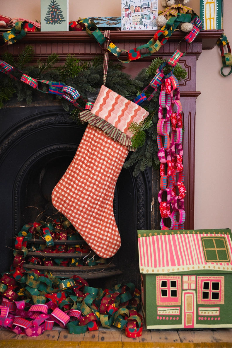 Quilted Christmas Stocking | Gingham Ginger