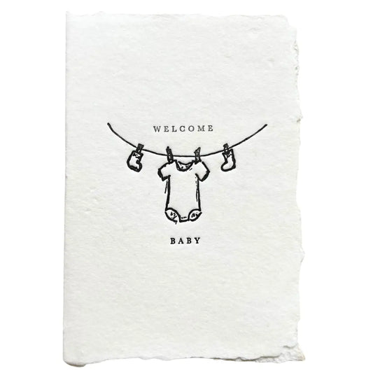 welcome baby clothesline - card