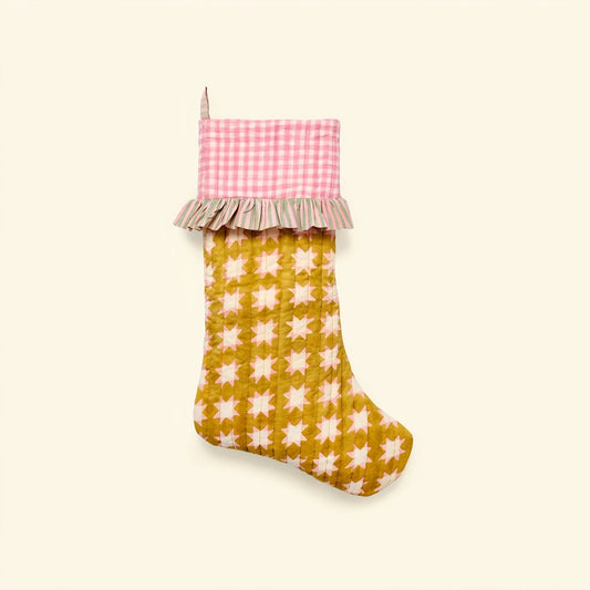 Quilted Christmas Stocking | Honey
