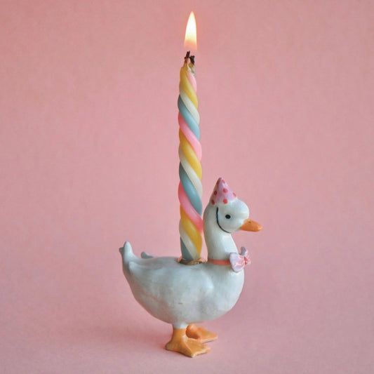 goose cake topper - pink party hat