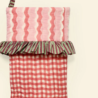Quilted Christmas Stocking | Gingham Ginger