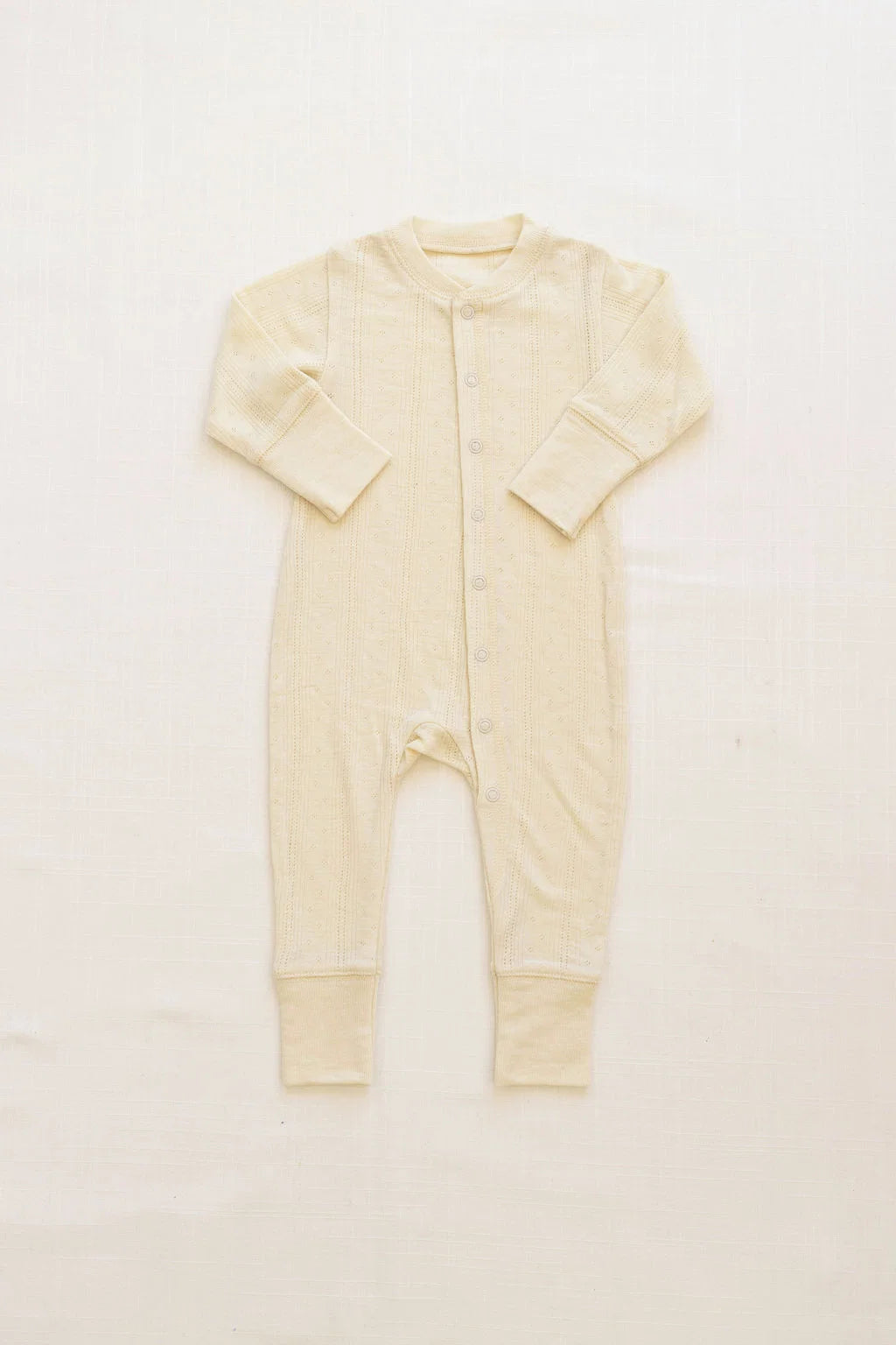 merino wool long john - buttercream