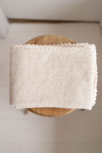 crochet blanket - sand