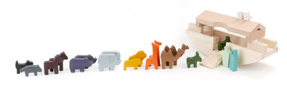 wooden noah's ark set