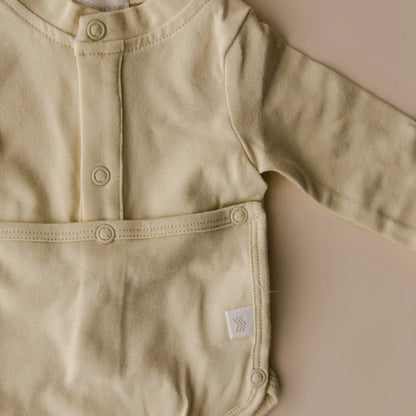 front flap onesie | buttercream