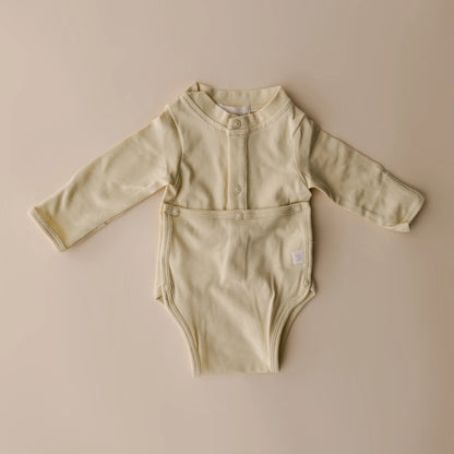 front flap onesie | buttercream