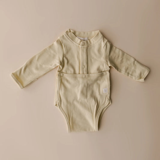 front flap onesie | buttercream
