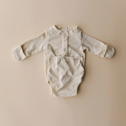 front flap onesie | natural