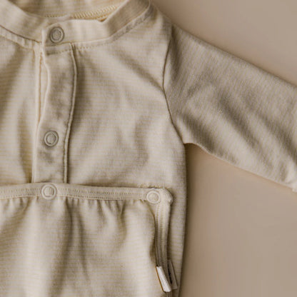 front flap onesie | stripe