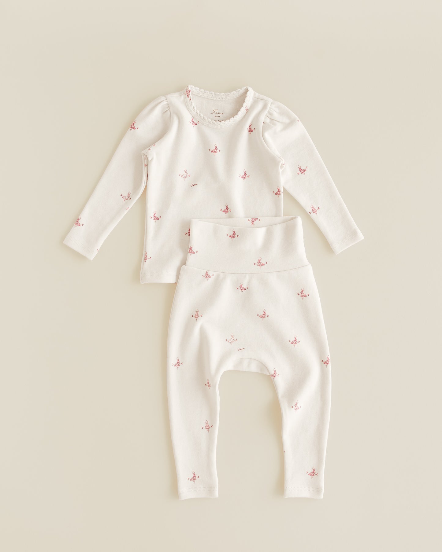 scalloped set - folk bunny