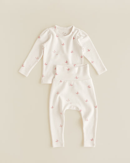 scalloped set - folk bunny
