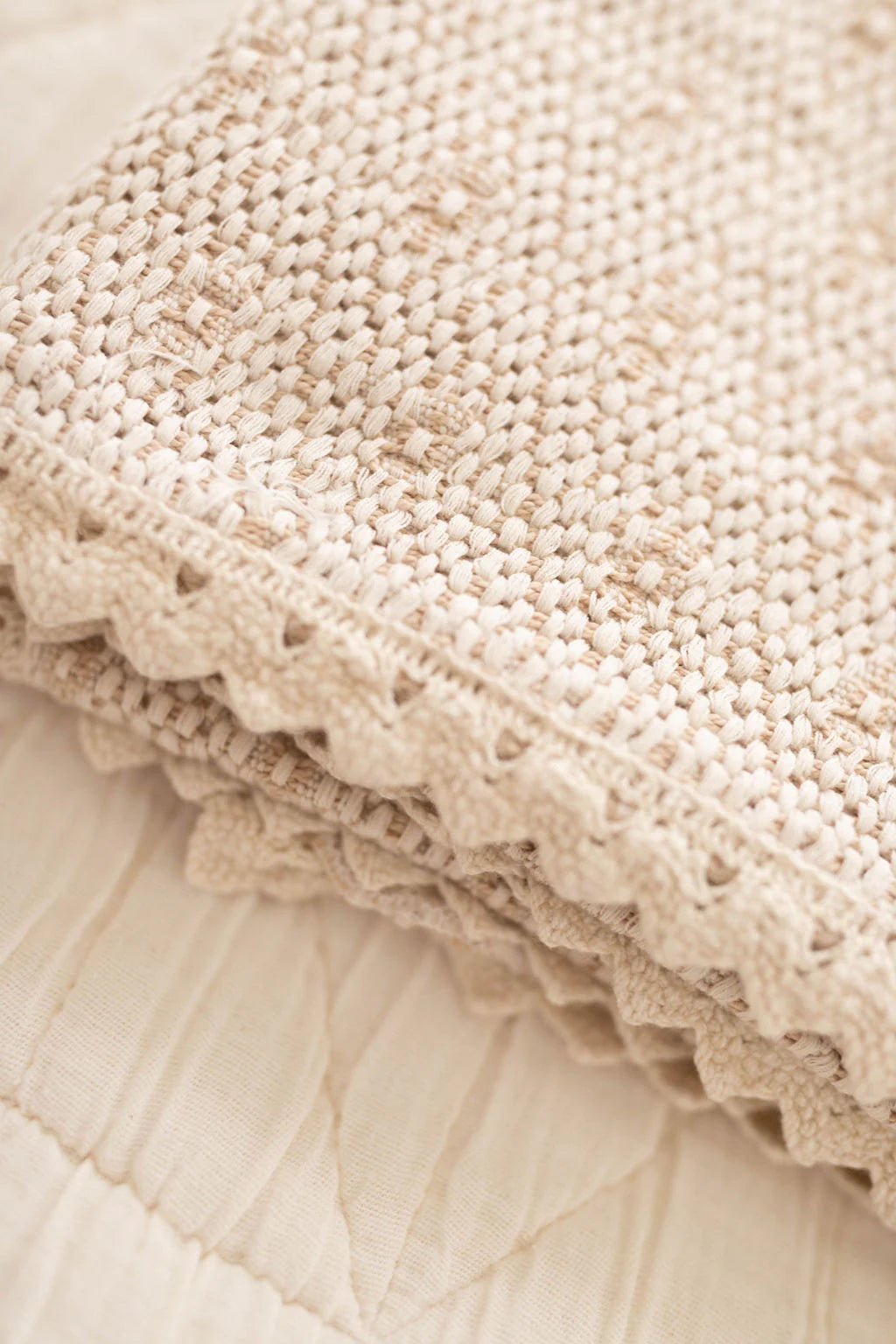 crochet blanket - sand