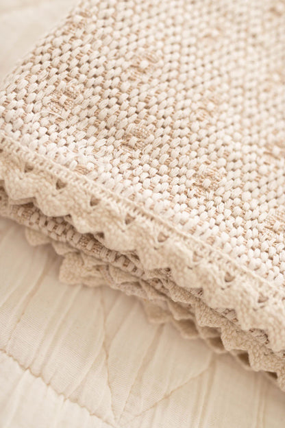 crochet blanket - sand