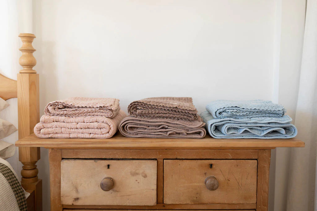 cozy waffle blanket - cinnamon